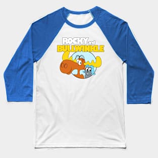 Rocky  and Bullwinkle Baseball T-Shirt